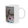 Meowy Christmas Cat Mug - Festive Holiday Ceramic Coffee Cup (11oz, 15oz) - Image 4