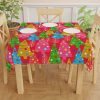 Festive Christmas Tablecloth with Colorful Trees and Ornaments - Image 4